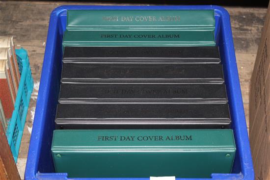 9 albums of 1st day covers & 3 albums of British mint stamps (12)